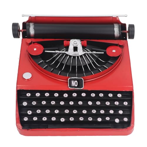 Tomotato Retro Schreibmaschinen Modell Eisen Vintage Schreibmaschinen Skulptur Ornament Desktop Dekor für Zuhause Film Requisiten
