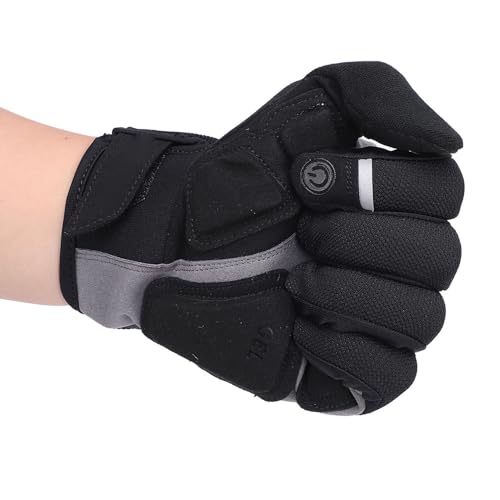 Luvas de Ciclismo de Montanha Antiderrapantes Espessadas Com Alças de Pulso Ajustáveis, Pontas Dos D
