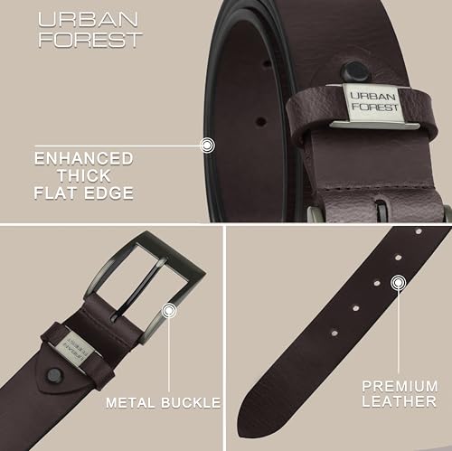 Image of URBAN FOREST Oak Casual Leather Belt for Men