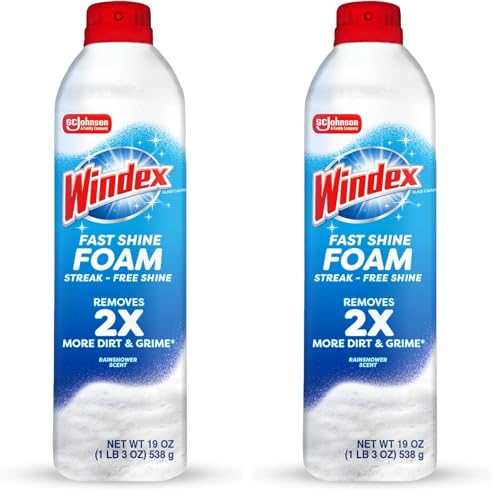 Windex Fast Shine Foam Glass Cleaner, No-Drip...
