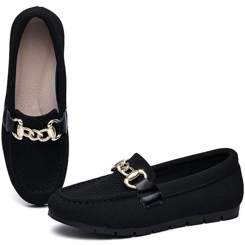 Image of ABEJOJO Women's Loafer Shoes, Comfortable Slip on Casual Flat Penny Shoes for Walking, Driving, Dressy