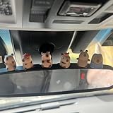 Car Rearview Mirror Accessories, Capybaras Dashboard Decor, Car Ornament, Interior Decoration Accessories for Rearview Mirror and Dashboard, Funny Ornament Gifts