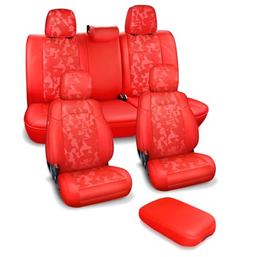 Image of Carlimeki Leather Seat Covers Custom Fit for Tacoma Gen 3rd (2016-2023) | For Double & Crew Cab only - Fits SR, SR5, Limited, TRD Pro, TRD Sport, TRD Off-Road, Trail Special Edition - Fully Covered