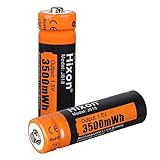 Rechargeable AA Batteries,Hixon 3500mWh(2330mAh) Lithium AA Rechargeable Battery,Constant 1.5V...