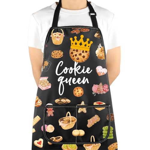 VAMSII Cookie Queen Apron with Pockets