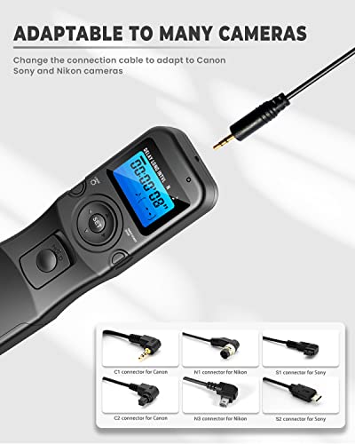 Digital Timer Remote Shutter Release Trigger Intervalometer For Canon Eos Rebel T6 T7 80D 70D 60D 60Da 77D T7I T6I T6S Sl2 Sl1 T5 T3 T5I T4I T3I T2I Eos R M6 M5 Cameras… #TOP3