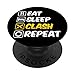 Eat Sleep Clash Repeat de jeu mobile PopSockets PopGrip Interchangeable