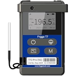 Frigga T72 Pro 4G/5G Temperature & Humidity Monitor with Ultra-Low External Sensor Real-Time Reusable Data Logger Remote Digital Recorder Rechargeable 50000 Points