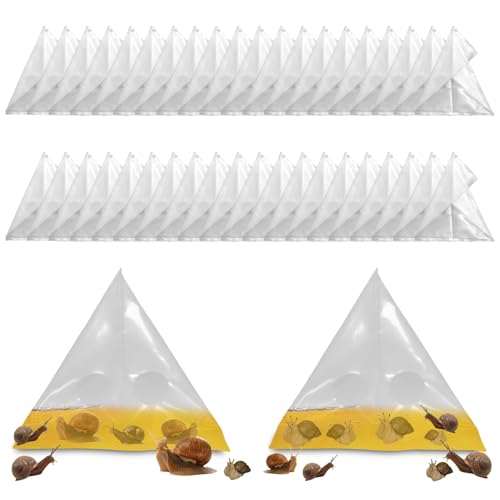 40 Stück Schneckenfalle, Garten Bierfall Schneckenabwehr Schneckenzaun Hochbeet Schneckenschutz Kunststoff Schnecken-Falle für Salat, Erdbeere Hygienisch Transparent, Einweg Umweltfreundlich