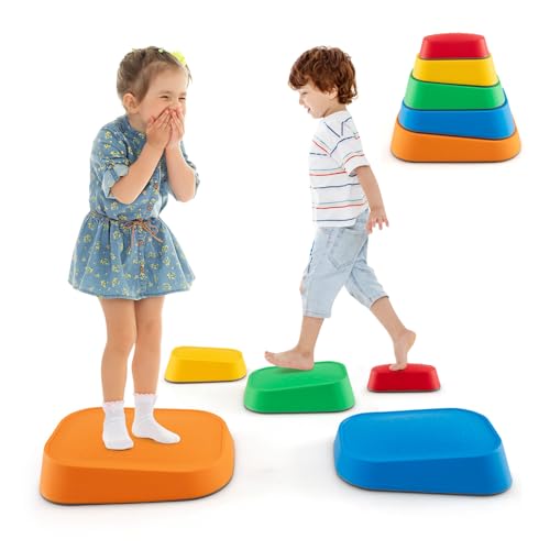 Blocs d'équilibre empilables et antidérapants pour parcours enfant