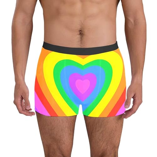 Rainbow Underwear - Calzoncillos tipo bóxer transpirables para hombre, LGBT, tolerancia al amor, ropa LGBTQ, ropa interior para hombre, ropa interior clásica, ropa interior elástica, Negro, XXL