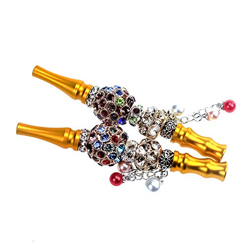 Ktong Shisha Diamond Shisha Zubehör, Metall Strass Düse Zigarettenhalter Schlauch Schnittstelle Tool Luxuriöse…