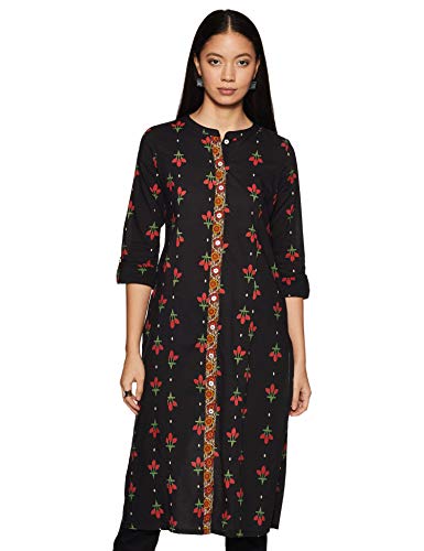 Image of Amazon Brand - Tavasya Women's Cotton Solid Regular Kurti
