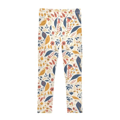 Colorful Paisley Pattern Kids Girl's Legging Soft Full Length Activewear Running2