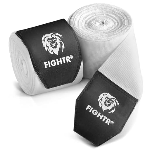 FIGHTR® Premium Boxbandagen max. Stabilität und Sicherheit | 4m halb elastische Boxing Gloves mit Daumenschleife für Boxen, MMA, Mauy Thai - Box Hand Bandage Sport (Weiß)