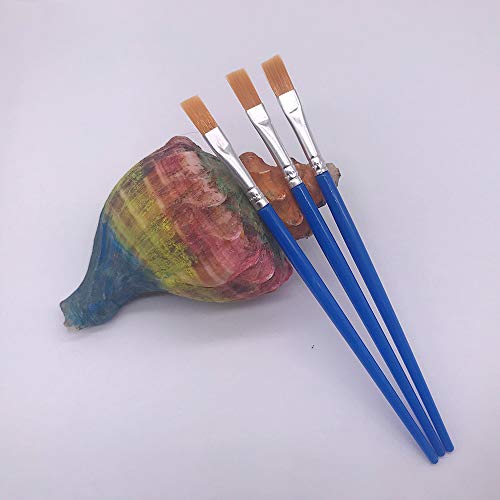 Sunkisty Children's Art Paintbrushes, Little Painting Brushes With Plastic Handle For Kids Blue (Blue 50Pcs) #TOP5