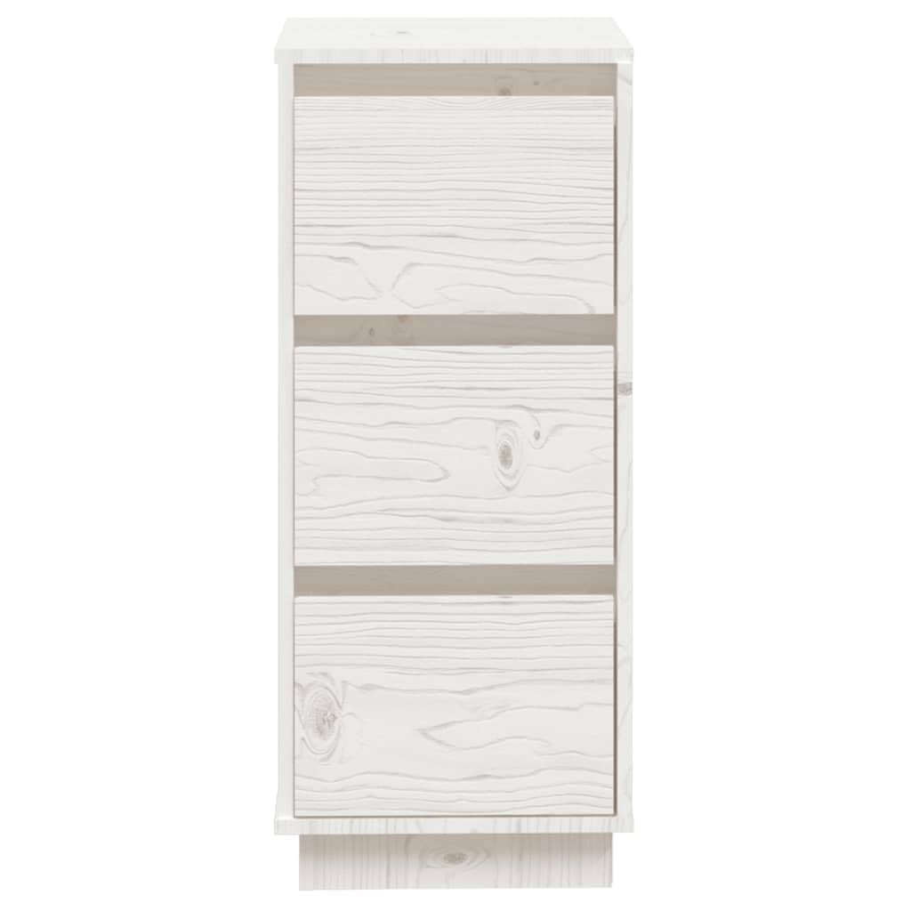 vidaXL 2X Buffets Armoires de Rangement Organisateurs de Maison Meubles de Rangement Armoires de Salon Blanc 32x34x75 cm Bois Massif de Pin