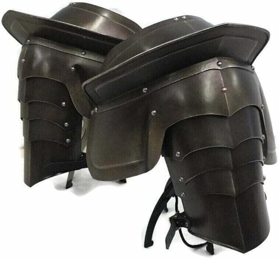 Hombros LARP medievales de acero 18GA medianos para armaduras de caballero 2