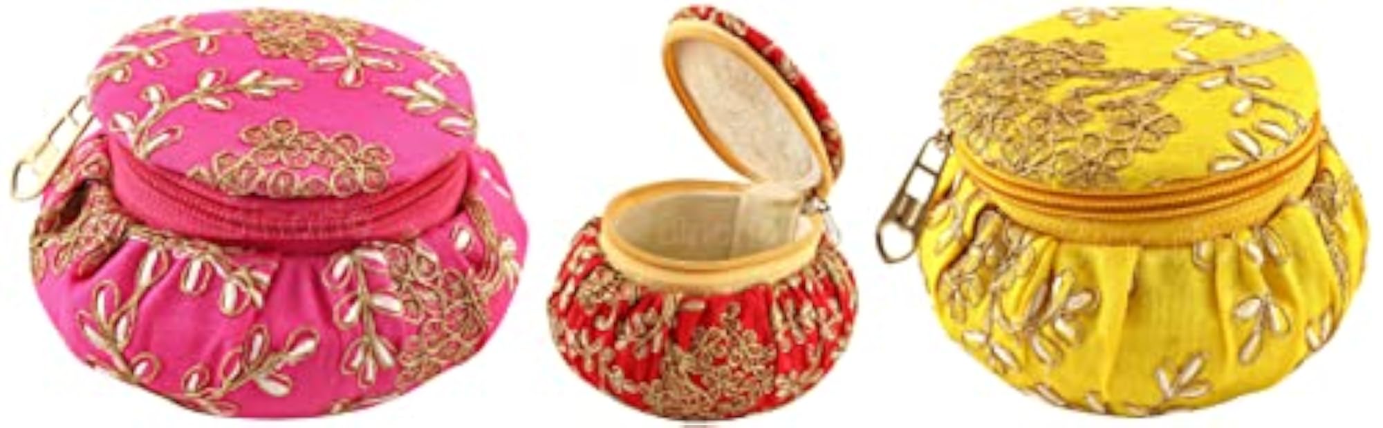 Rajasthani Style Royal Clutch Silk Jewelry Box Combo