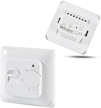 Homoyoyo Room Thermostat 16a Mechanical Thermostat Controller Electric Floor Heating Sensor