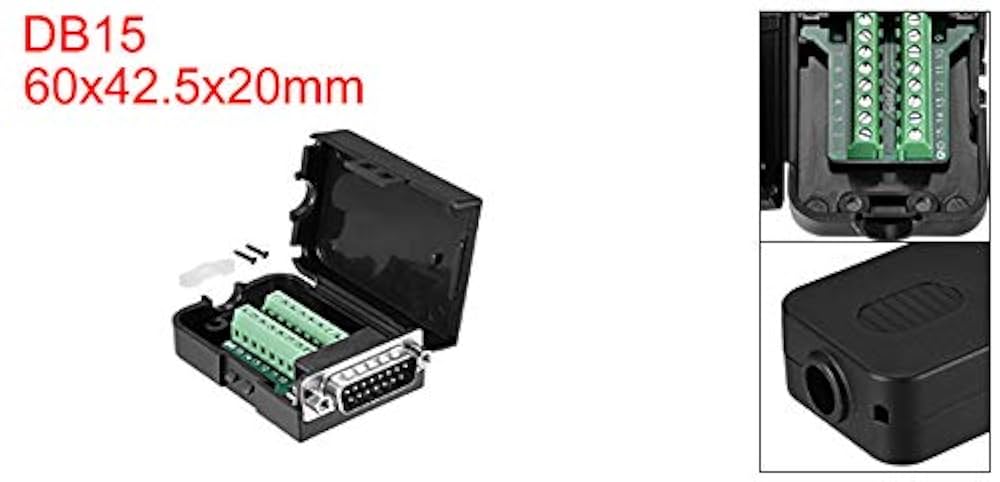 そぶ Amazon | uxcell D-sub DB15 ケース付きブレークアウトボード