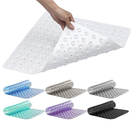 AMFUN Tapis de Douche Antidérapant, Tapis Antidérapant pour la Douche à Ventouses, Tapis de Douche Antidérapant Anti-moisissure, Design Moderne, Lavable en Machine,...