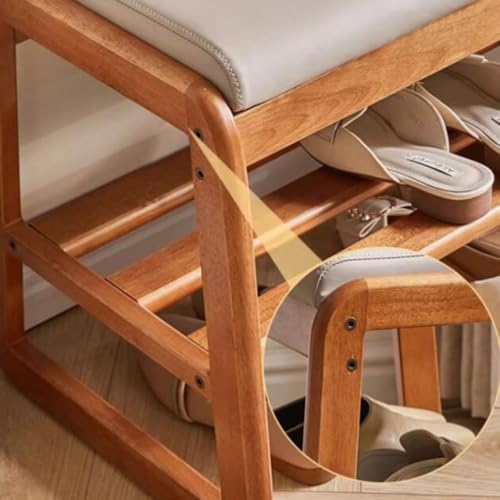 Tabouret à langer d'entrée stable et banc de rangement chaussures - 7