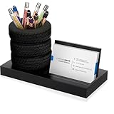 Sherr Tire Shape Stationery Set Car Salesman Gift Tire Stack Pen Holder Business Card Holder Car Salesman Desk Accessories for Desk Office Mechanics Gifts