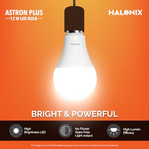 Image of Halonix Astron Star Base B22 12-Watt LED Bulb (Pack of 6, Cool White)