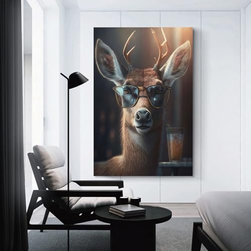 sinyumoney Bambi Grew Up Tableaux Pour Chambres, Toilettes, Salle De Bain, Décoration De Salon 08x12inch(20x30cm)