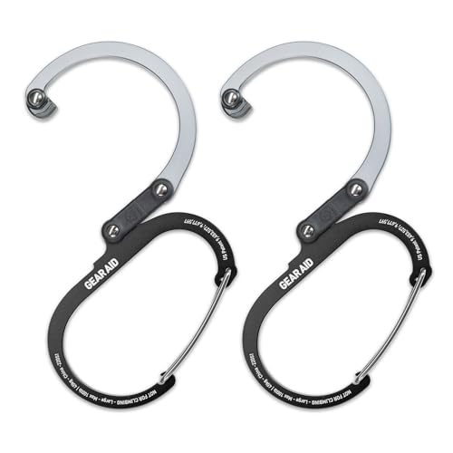 Image of GEAR AID HEROCLIP (Large) Carabiner Gear Clip and Hook for Hanging Heavy Duty Items, Camping Backpacks, Suitcases, Kayaks, Bicycles and More
