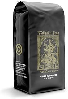 Death Wish Coffee Valhalla Java Odinforce Blend - Whole Bean Dark Roast - The World's Strongest Coffee Bean - Arabica & Robusta Coffee Beans - Dark Roast Coffee Beans 1 Bag (12oz.)