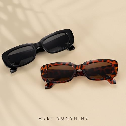 Rectangular Sunglasses for Women, Womens Vintage Sun Glasses Retro Style for Party Shopping3
