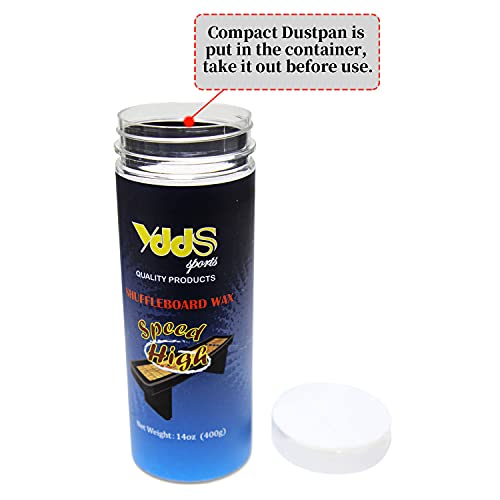 YDDS Shuffleboard Sand - Shuffleboard Wax with Mini Dustpan and Mini Brush, 2 Cans(2×14 oz)