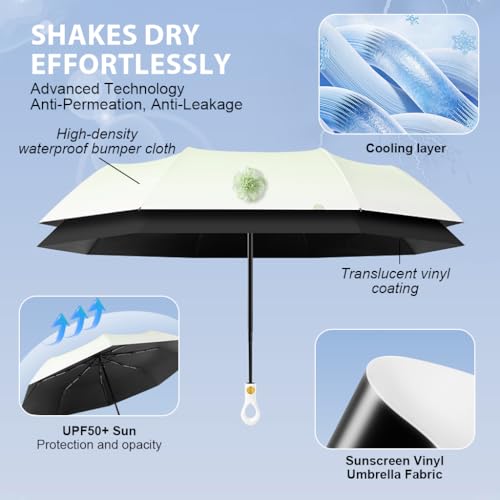Image of PALAY Rain Umbrella for Sun Protection Big Size, 3 Fold Travel Umbrella Windproof Reinforced Ribs, Stylish Lightweight Automatic Open /Close for Girls Ladies Men Women
