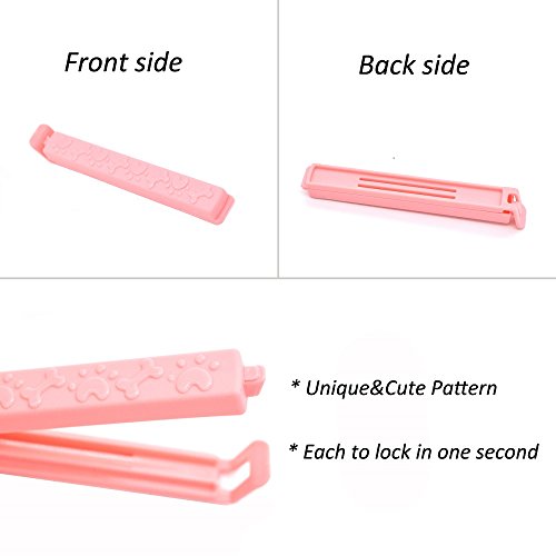 Dzhjkio Food Clips Bag Sealing Clips, 4.4 Inches Multi-Colors Bag Fresh-Keeping Clamp Sealer For Kitchen 12Pcs #TOP4
