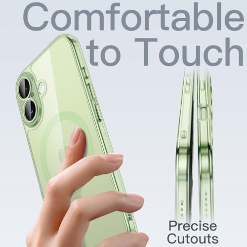 Image of JETech Magnetic Slim Case for iPhone 17 6.3-Inch Compatible with MagSafe, Camera Lens Full Protection, Ultra-Thin Lightweight Clear Minimalist Protective Phone Cover (Sage)