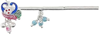 Sahiba Gems Pure Silver (Chandi) Krishna Name Flute (Basuri) with Silver Hanging Ghungroo for Lord Krishna, Janmashthami Poojan Length 9 Centimetre (3.50 Inch) Chandi Basuri