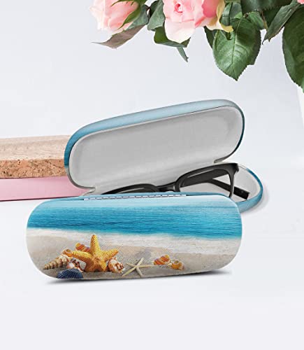 Image of WIRESTER Hard Shell Eyeglasses Case, Clamshell Sunglasses Holder Protective Cover with Microfiber Cloth