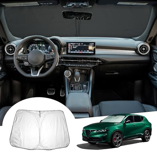 [Upgrade] GAFAT Kompatibel mit Alfa Romeo Tonale 2022-2025 2026 Sonnenschutz Frontscheibe Innen, Windschutzscheibe Sonnenschirm Sonnenblende, Abkühlung, UV Schutz, Tonale 2025 Zubehör