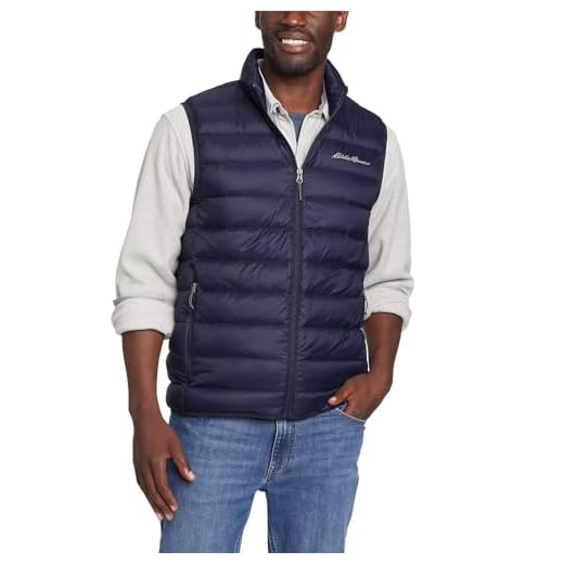 Eddie Bauer Men's Cirruslite Down Vest, Atlantic Recycled, Medium