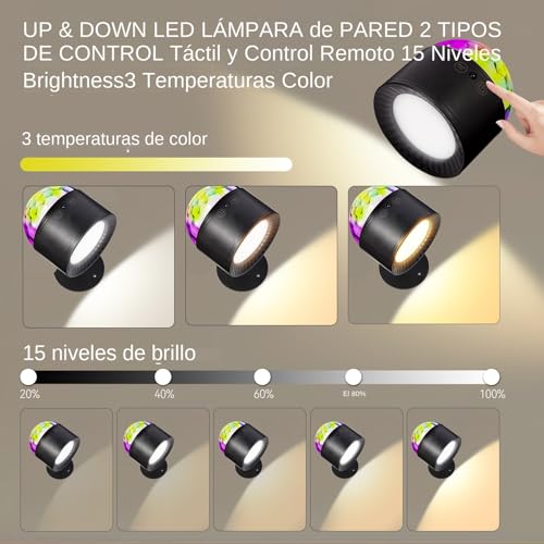 Aplique de pared recargable con luz DJ nocturna para pasillos 6