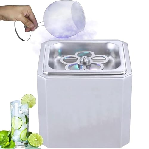 Congelador eléctrico de vidrio, enfriador de vidrio de CO2 con luz LED multicolor, enfriador instantáneo de vidrio de 8 a 10 segundos para cócteles, cervezas, bebidas, vino