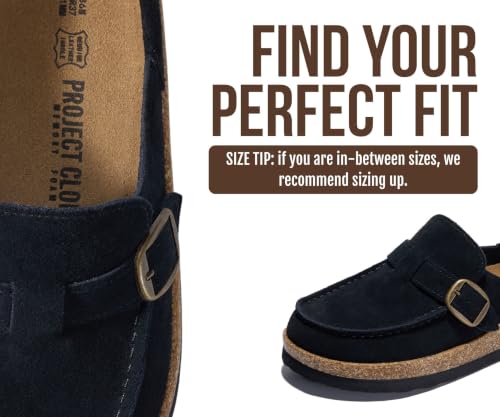 Image of Project Cloud 100% Genuine Leather Moccasin-Style Clogs for Women - Memory Foam and Water Resistant Mules Slip-on - Non-Slip and Durable Clogs Casual Shoes for Women Footwear