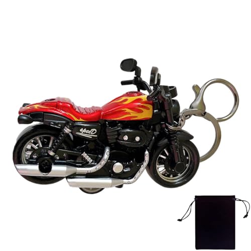 QOMJUFA Llavero de Moto Llavero Metálico en forma de Moto, Llavero con Diseño de Motocicleta 3D, Llavero Motero, Llavero Colgante, Regalo Llavero, Llavero Souvenir
