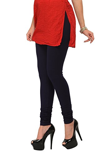 Image of Frenchtrendz Women's Cotton Spandex Stretchable Mid Rise Slim Fit Churidar Leggings Pull On