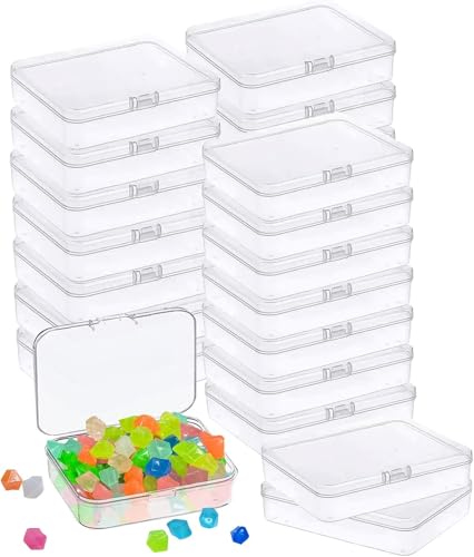 MFDSJ 24 Pcs Mini Plastic Storage Containers Box with Lid,