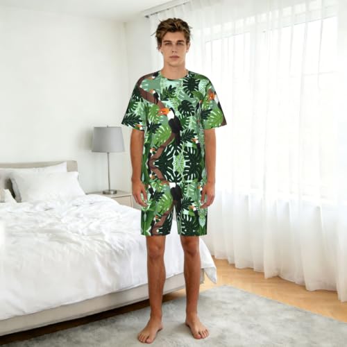 Pyjama doux anti-transpiration à imprimé exotique confortable