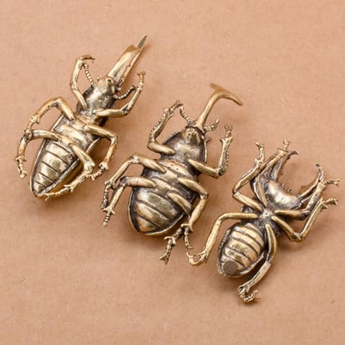 Set de 3 estatuas de insectos de latón miniatura miniatura 6