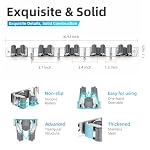 Foensc 5 Racks and 4 Hooks Mop and Broom Holder Wall Mount, Improved Non-Slip Broom Hanger Wall Mount, Self Adhesive Broom Organizer Storage Tool Racks for Home Kitchen Garden Laundry Garage - Image 2